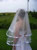 DINGZAN Snowfall Camo and Tulle Wedding Veils Bridal Accessories Veil (Navy) view 2