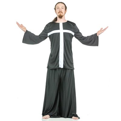 Danzcue Praise Cross Youth Inspired Tunic, Black-White, L-XL