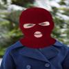 SATINIOR 3 Holes Ski Mask Full Face Cover Outdoor Balaclava Winter Knitted Neck Gaiter for Halloween Sports Cycling(Medium,Wine Red) view 2