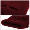 SATINIOR 3 Holes Ski Mask Full Face Cover Outdoor Balaclava Winter Knitted Neck Gaiter for Halloween Sports Cycling(Medium,Wine Red) view 3