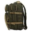 Mil-Tec Ranger Assault Pack - Rugged Durable Lightweight Versatile Tactical Outdoor Camping Hiking Backpack with Adjustable Padded Shoulder Straps & MOLLE Loops, Green/Coyote, 20L view 4