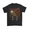 Dabbing Skeleton Casual Vintage Retro Look Halloween Shirt_Black_S view 1