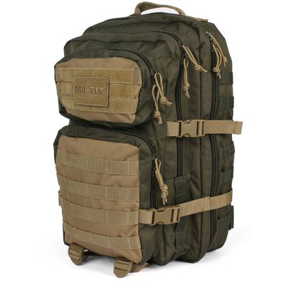 Mil-Tec MOLLE Tactical Pack (Green and Coyote, 36 Liter)