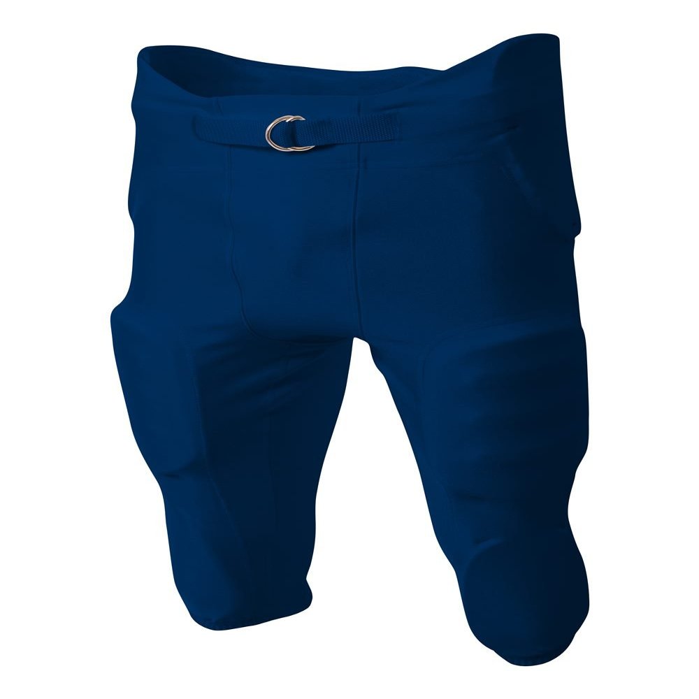 A4 Sportswear Adult 2X Navy Blue Football Pants 4-Way Stretch Integrated Pads