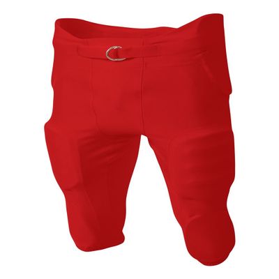 A4 Sportswear Adult 3X Red Football Pants 4-Way Stretch Integrated Pads