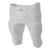 A4 Sportswear Adult 2X Silver Football Pants 4-Way Stretch Integrated Pads view 1