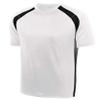 DRIEQUIP Mens Moisture Wicking Colorblock Crew-M-White/Black view 1