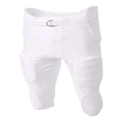 A4 Sportswear Adult 3X White Football Pants 4-Way Stretch Integrated Pads