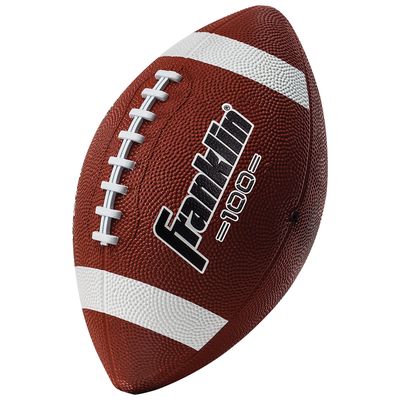 Franklin Sports Grip-Rite 100 Rubber Junior Football - Brown