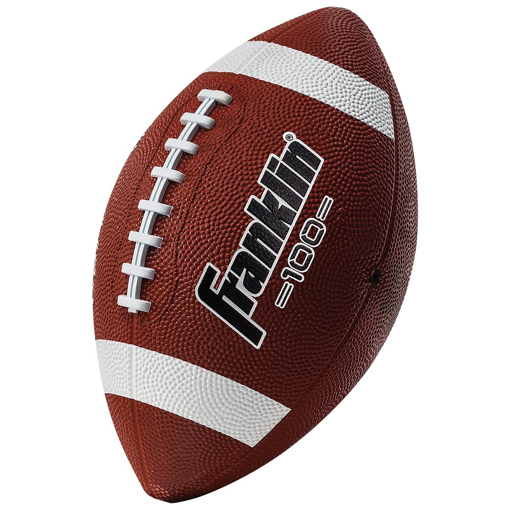 Franklin Sports Grip-Rite 100 Rubber Junior Football - Brown