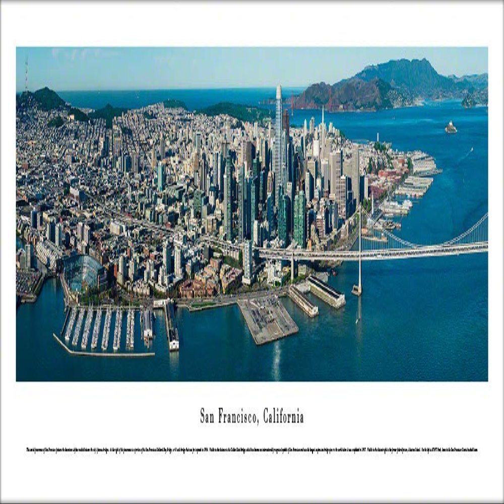 Blakeway Worldwide Panoramas San Francisco, California Skyline unframed Print, 40 inches x 13.5 inches