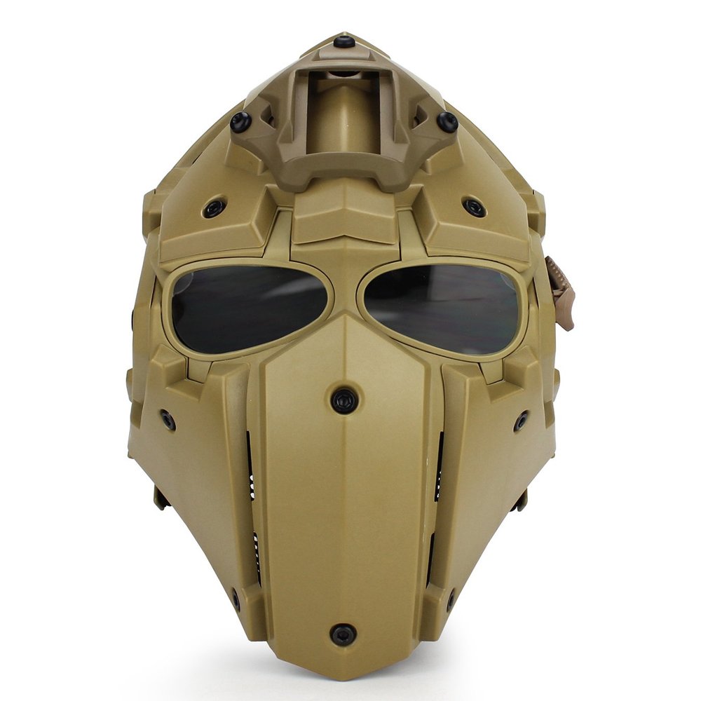 WoSporT Tactical Obsidian Green GOBL Terminator Helmet & Mask Goggle for Hunting Paintball Military Cosplay Movie Prop