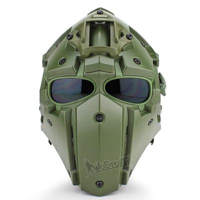 WoSporT Tactical Obsidian Green GOBL Terminator Helmet & Mask Goggle for Hunting Paintball Military Cosplay Movie Prop