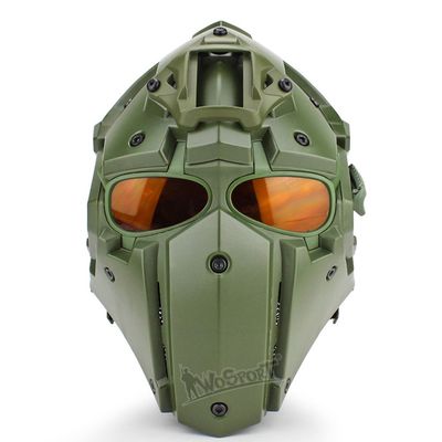 WoSporT Tactical Obsidian Green GOBL Terminator Helmet & Mask Goggle for Hunting Paintball Military Cosplay Movie Prop