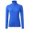 HieasyFit Women's Cotton Turtleneck Top Basic Layering Thermal Underwear(Blue M) view 1