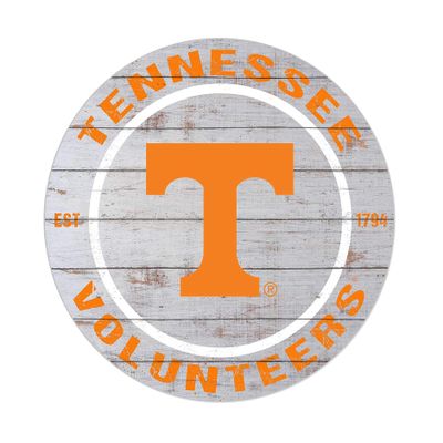 KH Sports Fan Tennessee Volunteers Indoor Outdoor Weathered Circle Sign, 20x20 Inches, Display Your Team Spirit with This Unique Tennessee Volunteers Wall Art