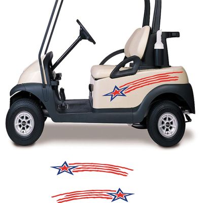 Golf Cart Decals Red White and Blue Stars and Stripes Side by Side Go Kart Auto Truck Racing Stickers Graphics GC306