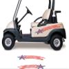 Golf Cart Decals Red White and Blue Stars and Stripes Side by Side Go Kart Auto Truck Racing Stickers Graphics GC306 view 1