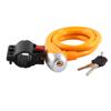 Aexit 1.2m Length Bike Locks Bicycle Safeguard Steel Wire Inside Locking Lock Yellow w U-Locks 2 Key view 1