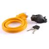Aexit 1.2m Length Bike Locks Bicycle Safeguard Steel Wire Inside Locking Lock Yellow w U-Locks 2 Key view 2