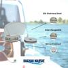Buchan Marine 3" Low-Profile Dorade Cowl Vent & Deck Plate Set  316L Stainless Boat Vent, White Powder-Coated Interior view 2