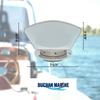 Buchan Marine 3" Low-Profile Dorade Cowl Vent & Deck Plate Set  316L Stainless Boat Vent, White Powder-Coated Interior view 3