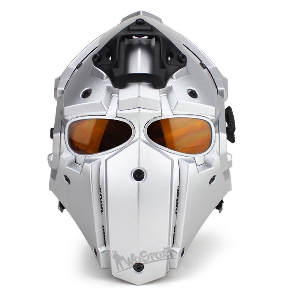 WoSporT Tactical Obsidian Green GOBL Terminator Helmet & Mask Goggle for Hunting Paintball Military Cosplay Movie Prop