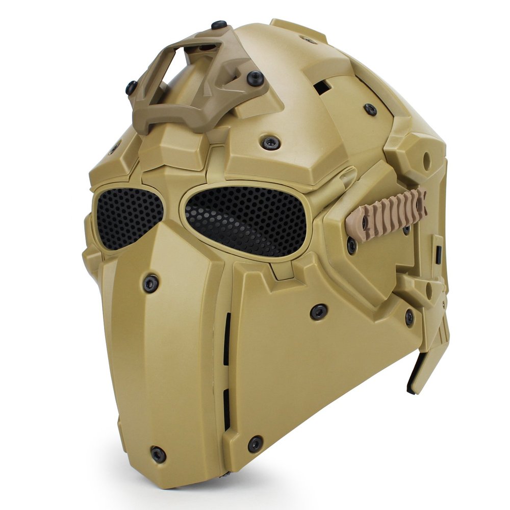 WoSporT Tactical Obsidian Green GOBL Terminator Helmet & Mask Goggle for Hunting Paintball Military Cosplay Movie Prop