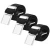 AWAYTR 3 PCS Kids Adjustable Magnetic Belts - Easy to Use Magnetic Buckle Belt for Boys and Girls (3Pcs Black ripple) view 1
