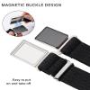 AWAYTR 3 PCS Kids Adjustable Magnetic Belts - Easy to Use Magnetic Buckle Belt for Boys and Girls (3Pcs Black ripple) view 2