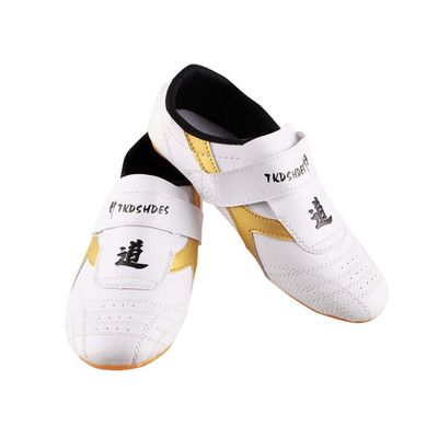 Dilwe Boxing Shoes, PU Leather Soft Sole Taekwondo Shoes for Taichi Gym Exercise(38)