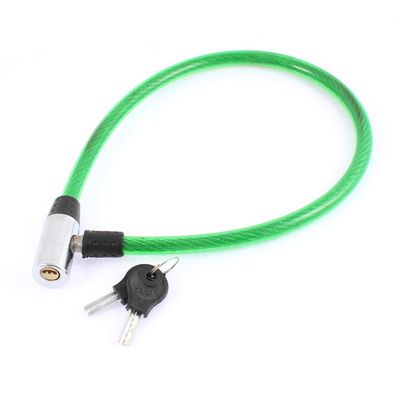 Aexit Bike Bicycle Bike Locks Motorcycle Plastic Coated Security Cable Lock 25" Cable Locks Length Green