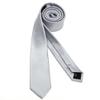 Landisun Silver Tie Men Women Solid Skinny Ties Slim Ties Satin Tie-Silver view 2