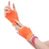 Blulu 80s Accessories Women Lace Headband Earrings Fishnet Gloves Necklace Bracelet for 80s Retro Party Halloween (Orange) view 3