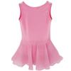 Agoky Kids Girls Mermaid Scales Sequins Gymnastics Mesh Tutu Dress Leotard Ballet Dancewear Pink 3 view 2