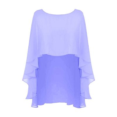 DINGZANCAMO Chiffon Wedding Capes Evening Dress Bridesmaid Stole Formal Scarves Bridal Wraps Long Shawls (Lavender)