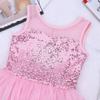 Agoky Kids Girls Mermaid Scales Sequins Gymnastics Mesh Tutu Dress Leotard Ballet Dancewear Pink Sequins 10 view 4