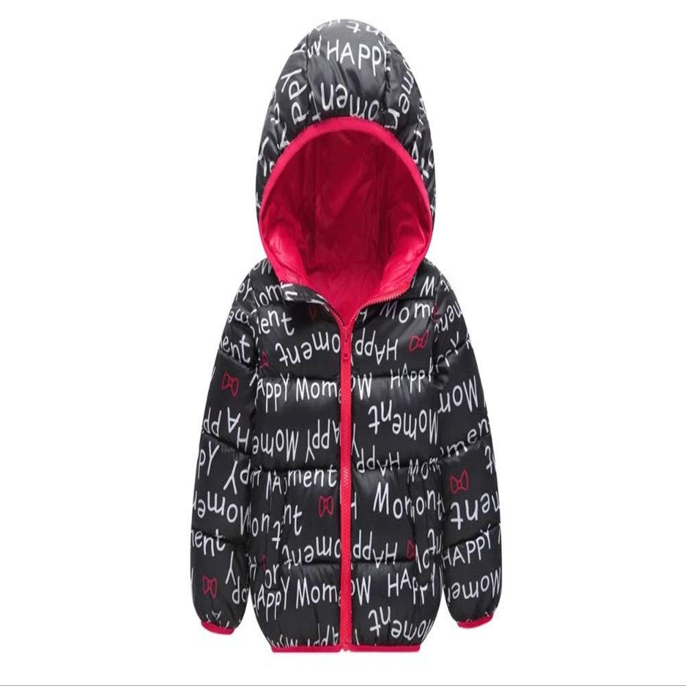 Stesti Winter Coat for Toddler Girls Jackets Warm Outerwear Black Winter Jacket for Toddler Boys (5)