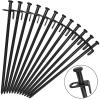 Tent Stakes, Heavy Duty Camping Stakes 12in-12parks Forged Steel Tent Pegs Unbreakable and Inflexible - Available in Rocky Place Dessert Snowfield and Grassland view 2