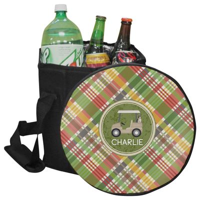 YouCustomizeIt Personalized Golfer's Plaid Collapsible Cooler & Seat