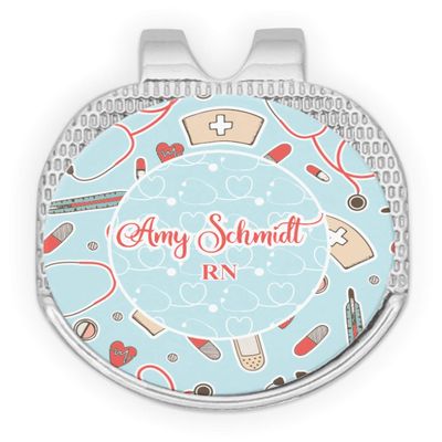 YouCustomizeIt Personalized Nurse Golf Ball Marker - Hat Clip - Silver