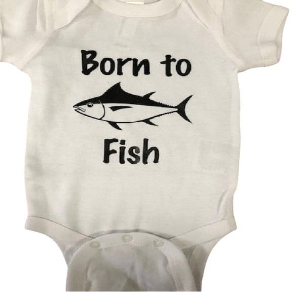 Born to fish baby onesie one piece infant fishing bodysuit future fisherman