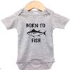Born to fish baby onesie  one piece infant fishing bodysuit future fisherman view 2