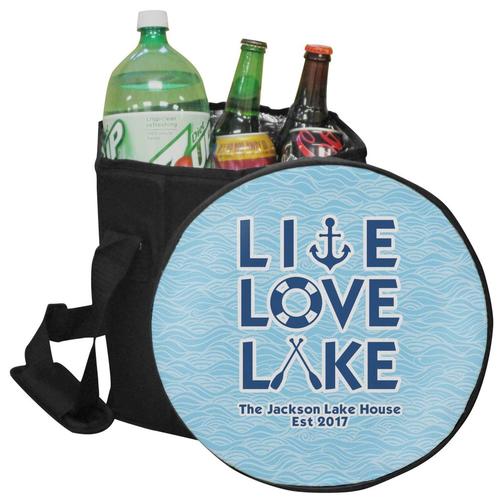 YouCustomizeIt Personalized Live Love Lake Collapsible Cooler & Seat