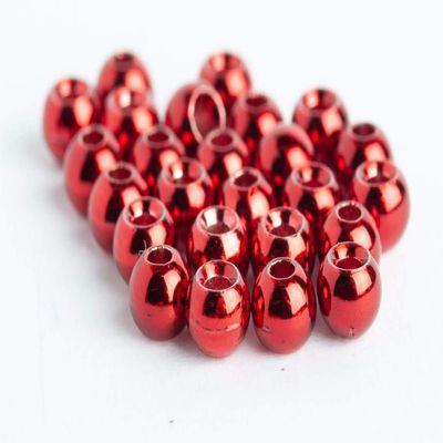 Blue Wing Olive Tungsten Beads for Fly Tying - 100 Pack (Metallic Red, 1.5 mm (1/16))