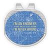YouCustomizeIt Personalized Engineer Quotes Golf Ball Marker - Hat Clip - Silver view 1