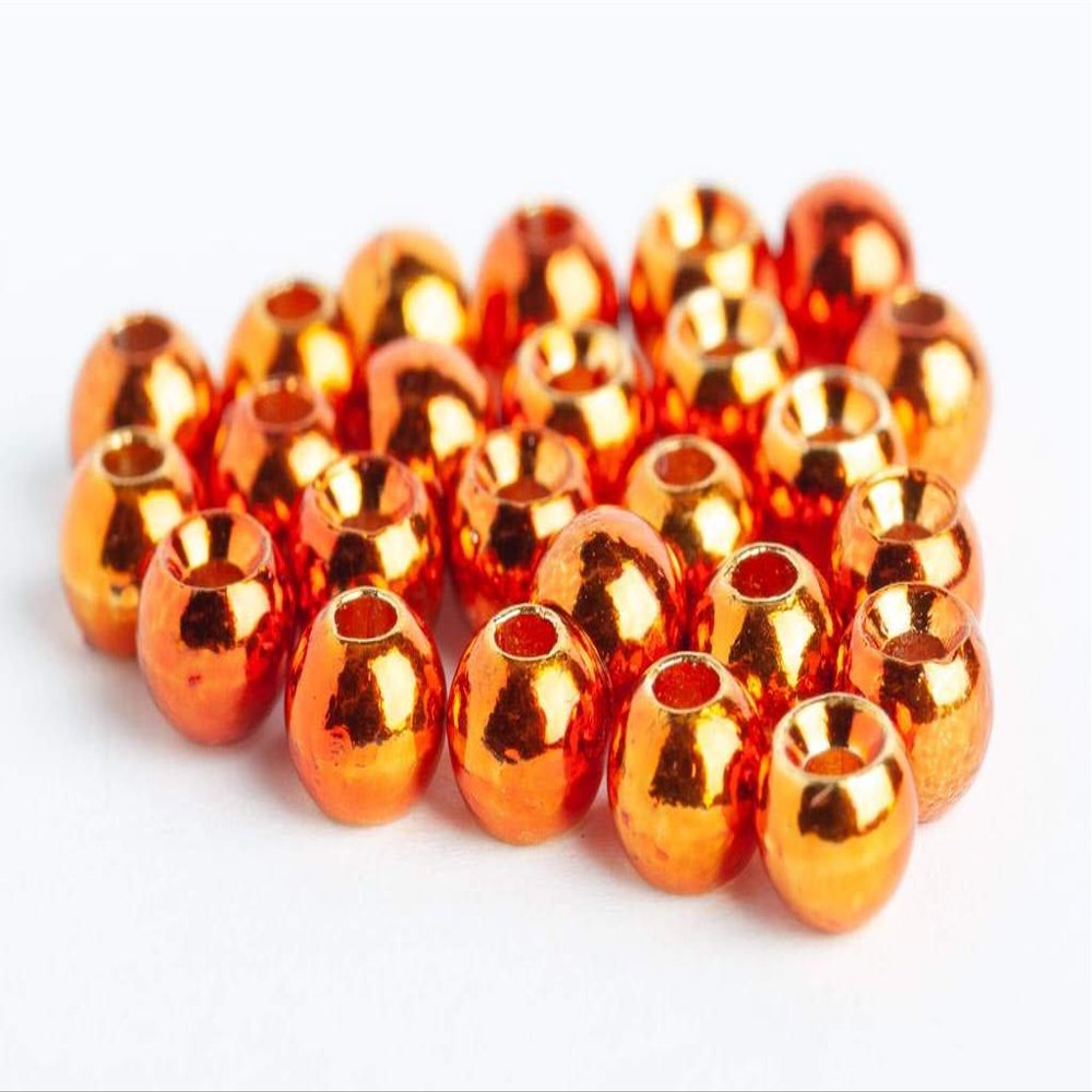 Blue Wing Olive Tungsten Beads for Fly Tying - 100 Pack (Metallic Orange, 2.4 mm (3/32))
