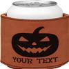 Personalized Halloween Pumpkin Leatherette Can Sleeve - Single Sided view 1