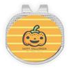 YouCustomizeIt Personalized Halloween Pumpkin Golf Ball Marker - Hat Clip - Silver view 1