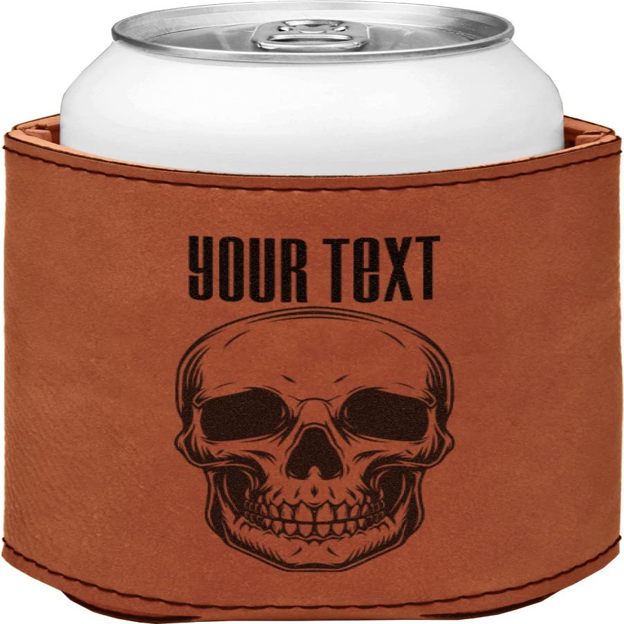 Personalized Skulls Leatherette Can Sleeve - Single Sided